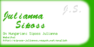 julianna siposs business card